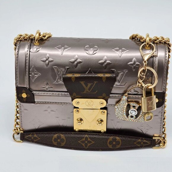 Authentic Louis Vuitton Lock & Key with unbranded Rhinstone Bag Keycharm - Picture 3 of 8